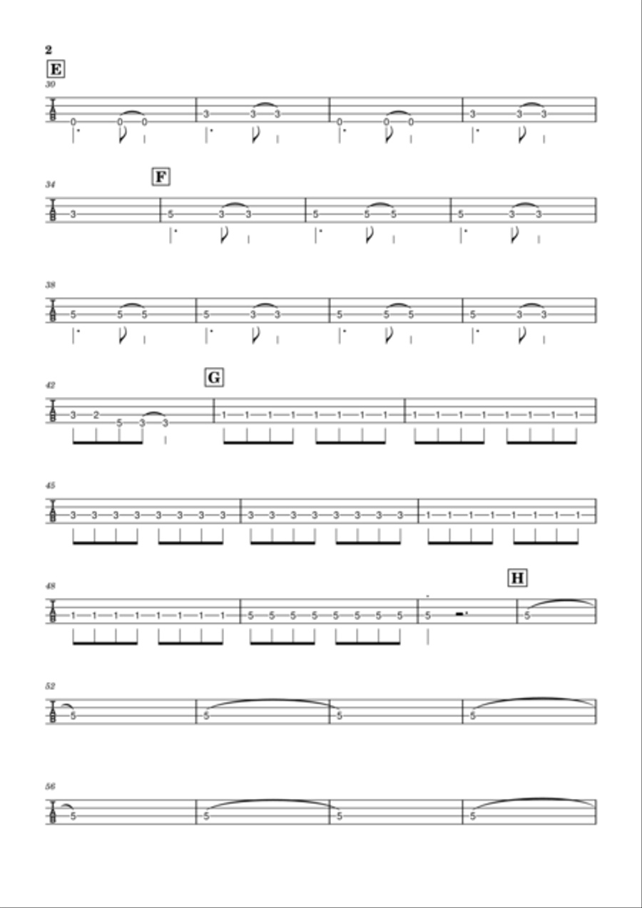 Perfect Bass Guitar Tablature scores gallery preview page 2