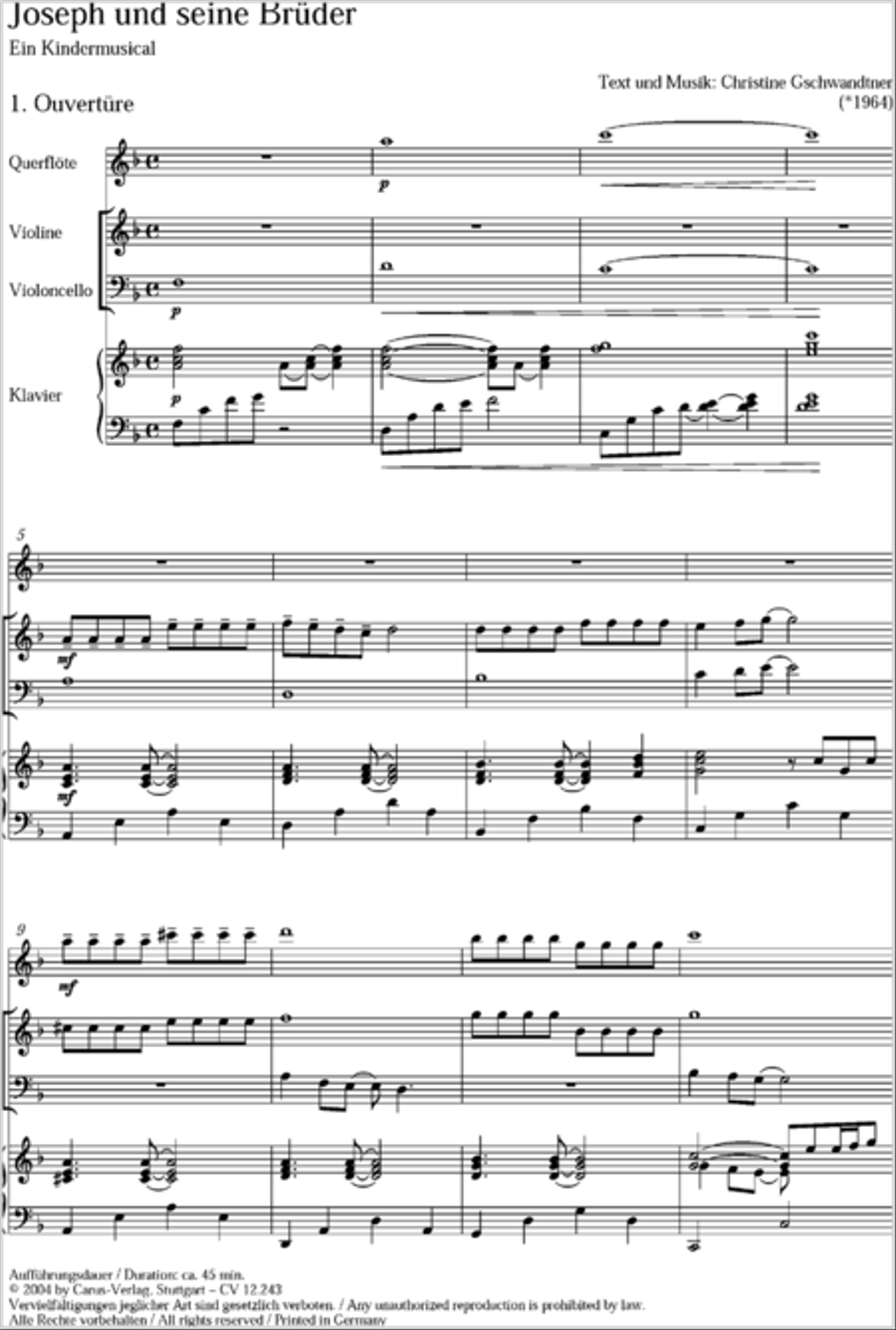Joseph und seine Bruder Unison Choir scores gallery preview page 2