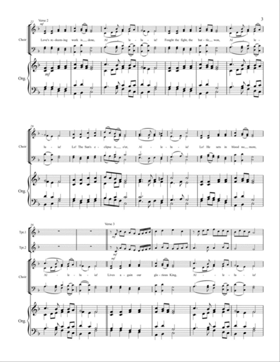Concertato on Llanfair – Congregation, Choir, Brass Quintet, and Organ. 4-Part scores gallery preview page 4
