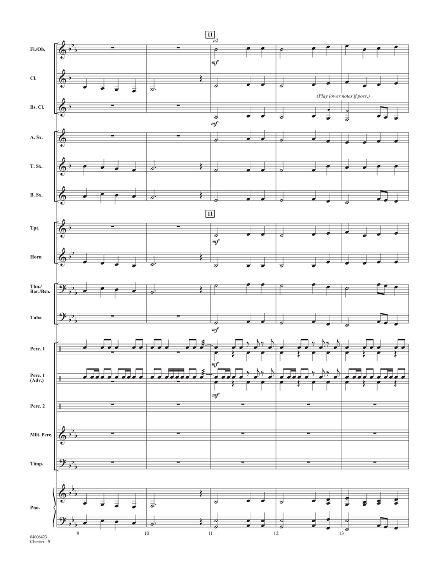 Chester (arr. Michael Sweeney) - Conductor Score (Full Score) Concert Band scores gallery preview page 4