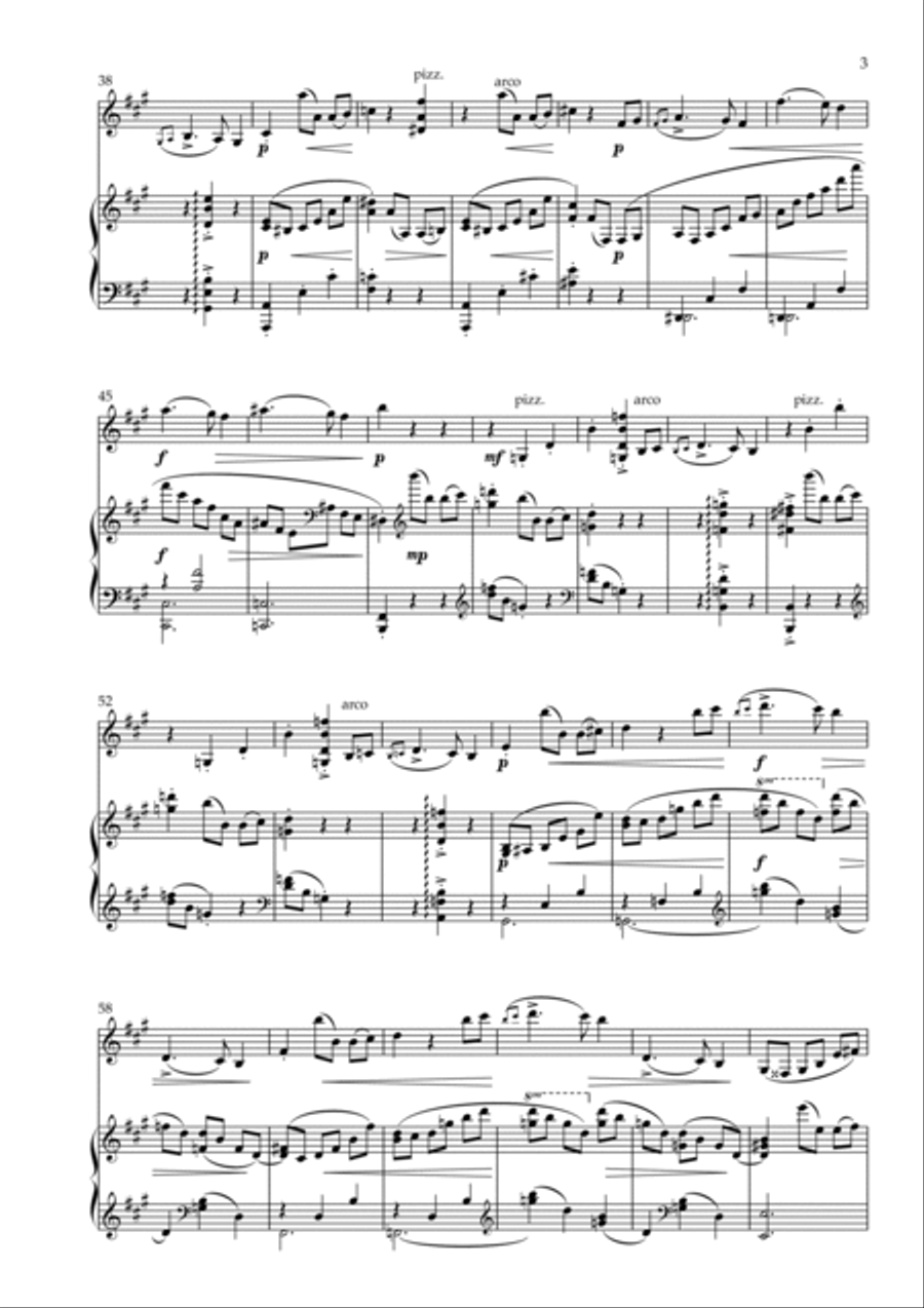 Sonata-Fantasy, for Violin and Piano Violin Solo scores gallery preview page 3