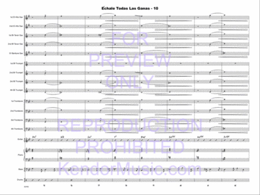 Echale Todas Las Ganas (Give It All You Got) Jazz Ensemble scores gallery preview page 40