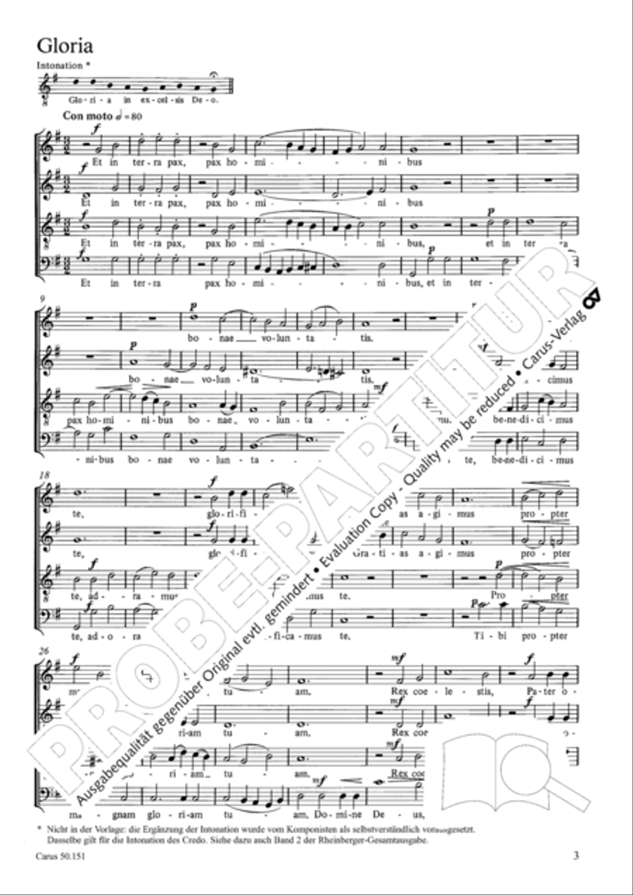 Missa St. Crucis in G Missa St. Crucis in G 4-Part scores gallery preview page 4