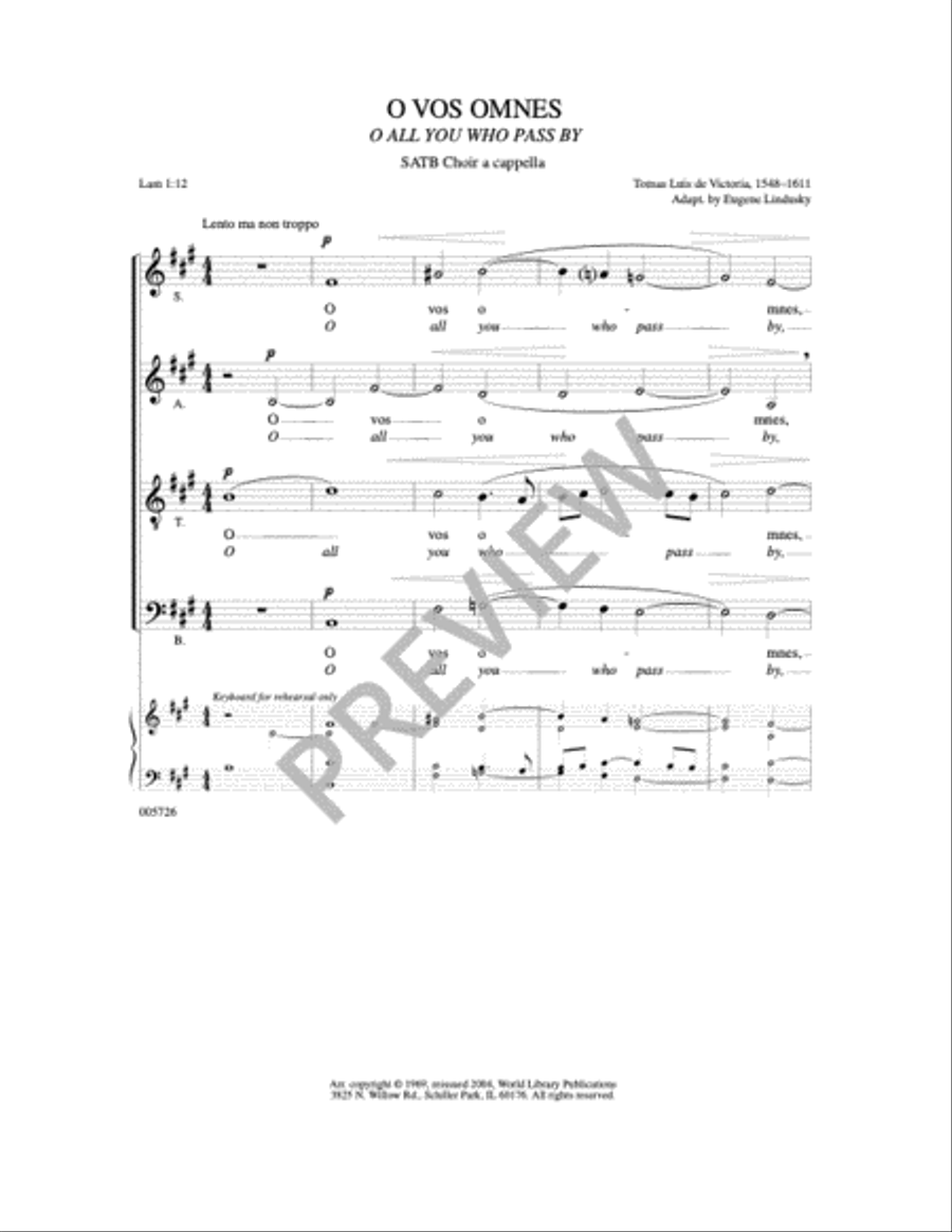O Vos Omnes/O All You Who Pass By Sacred scores gallery preview page 6