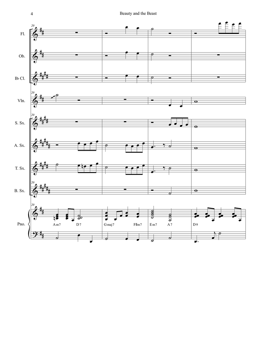 Beauty And The Beast Large Ensemble scores gallery preview page 4