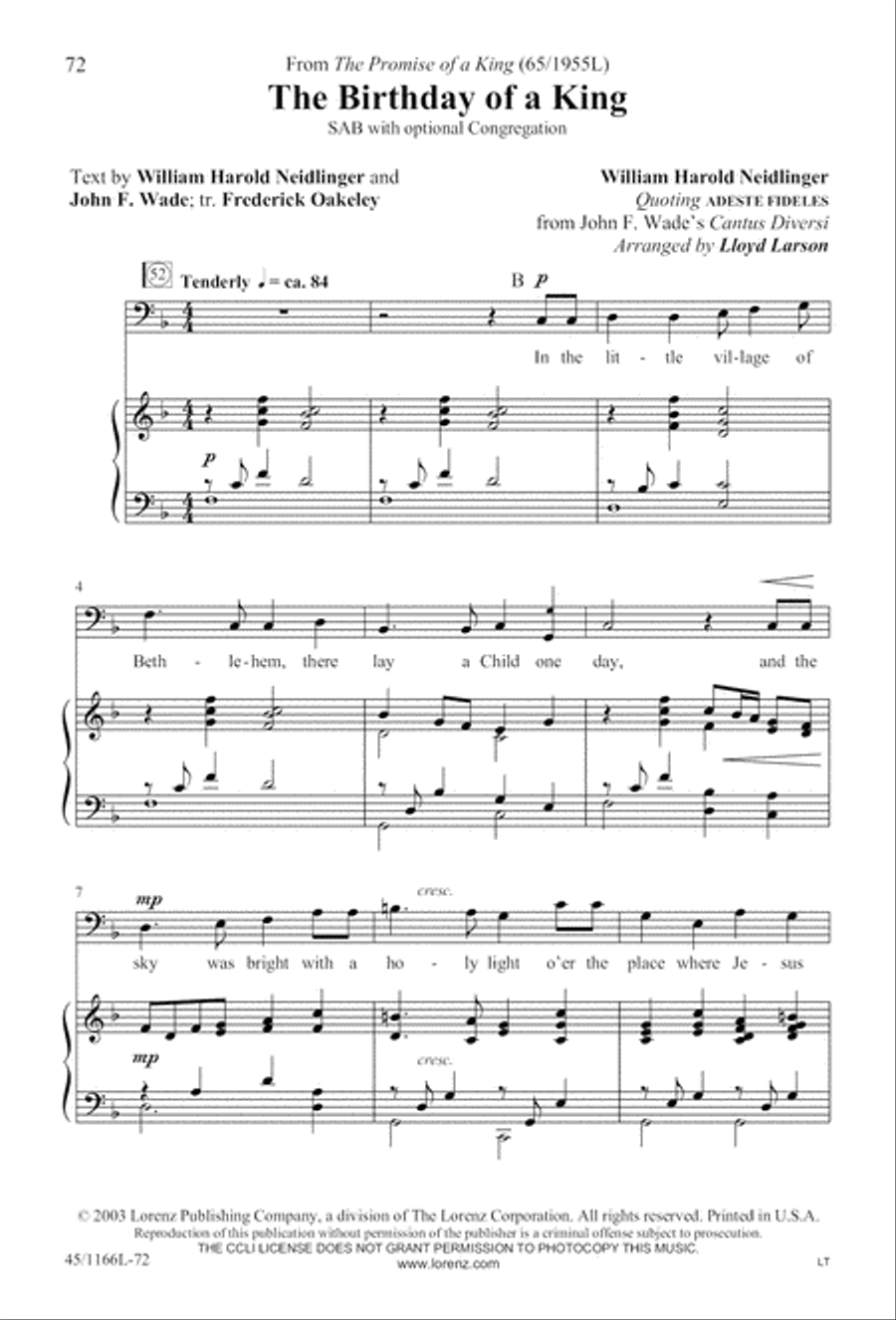 12 Carols for about 12 Singers 3-Part scores gallery preview page 73