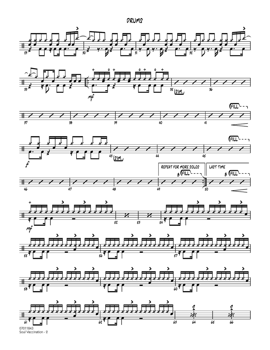 Soul Vaccination - Drums Soul Vaccination - Drums Jazz Ensemble scores gallery preview page 2