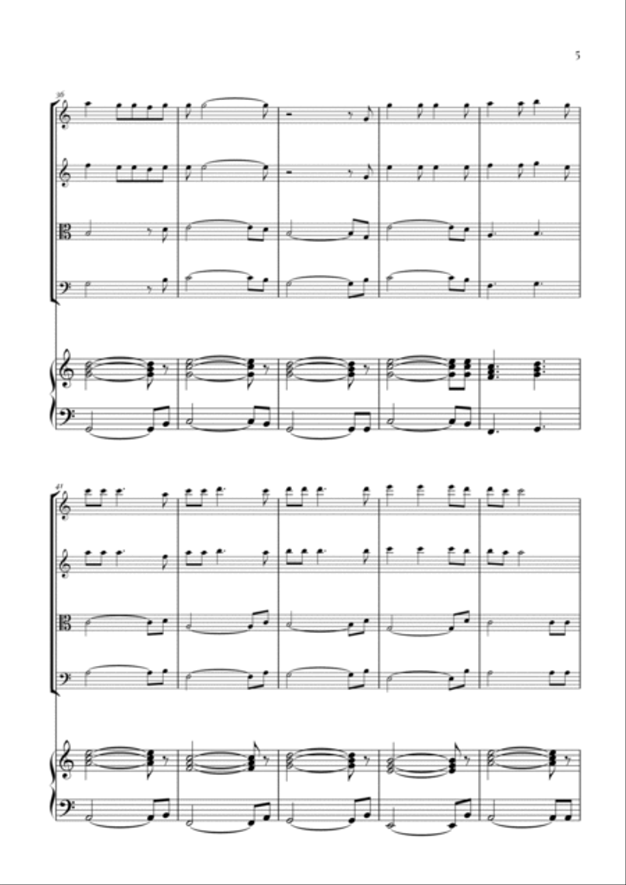 Hallelujah String Quartet scores gallery preview page 5