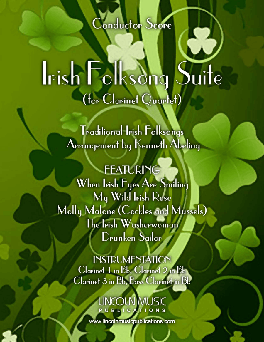 Irish Folksong Suite (for Clarinet Quartet) Clarinet Quartet scores gallery preview page 1