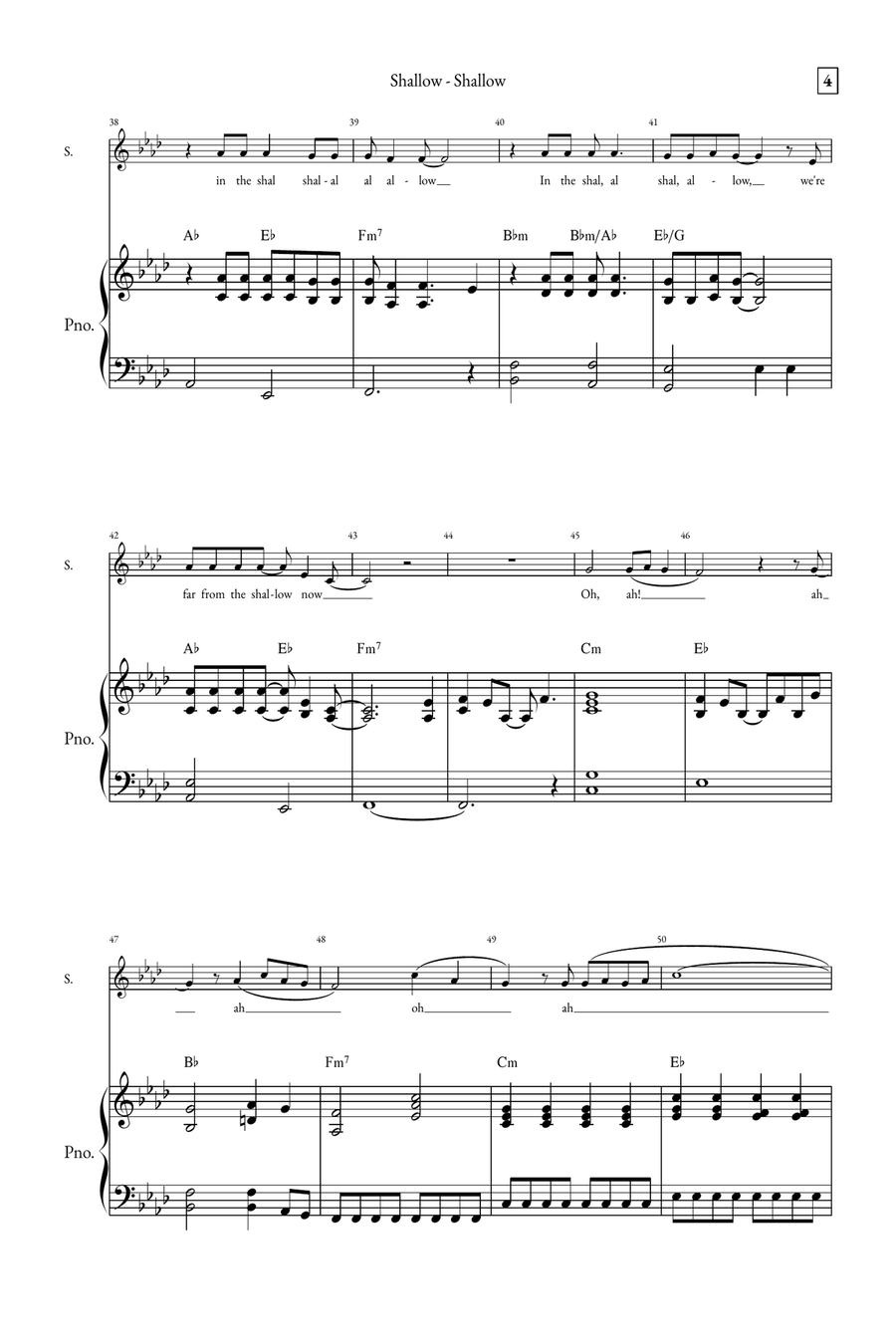 Shallow A Cappella scores gallery preview page 4