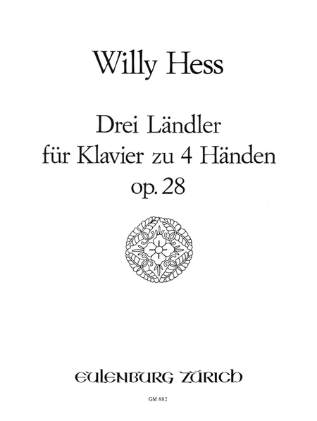 3 'Laendler' for piano four hands