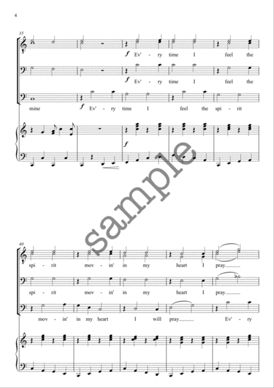 Every Time I Feel the Spirit TTBB scores gallery preview page 4