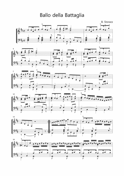 BALLO DELLA BATTAGLIA - Storace - Piano-Organ image number null
