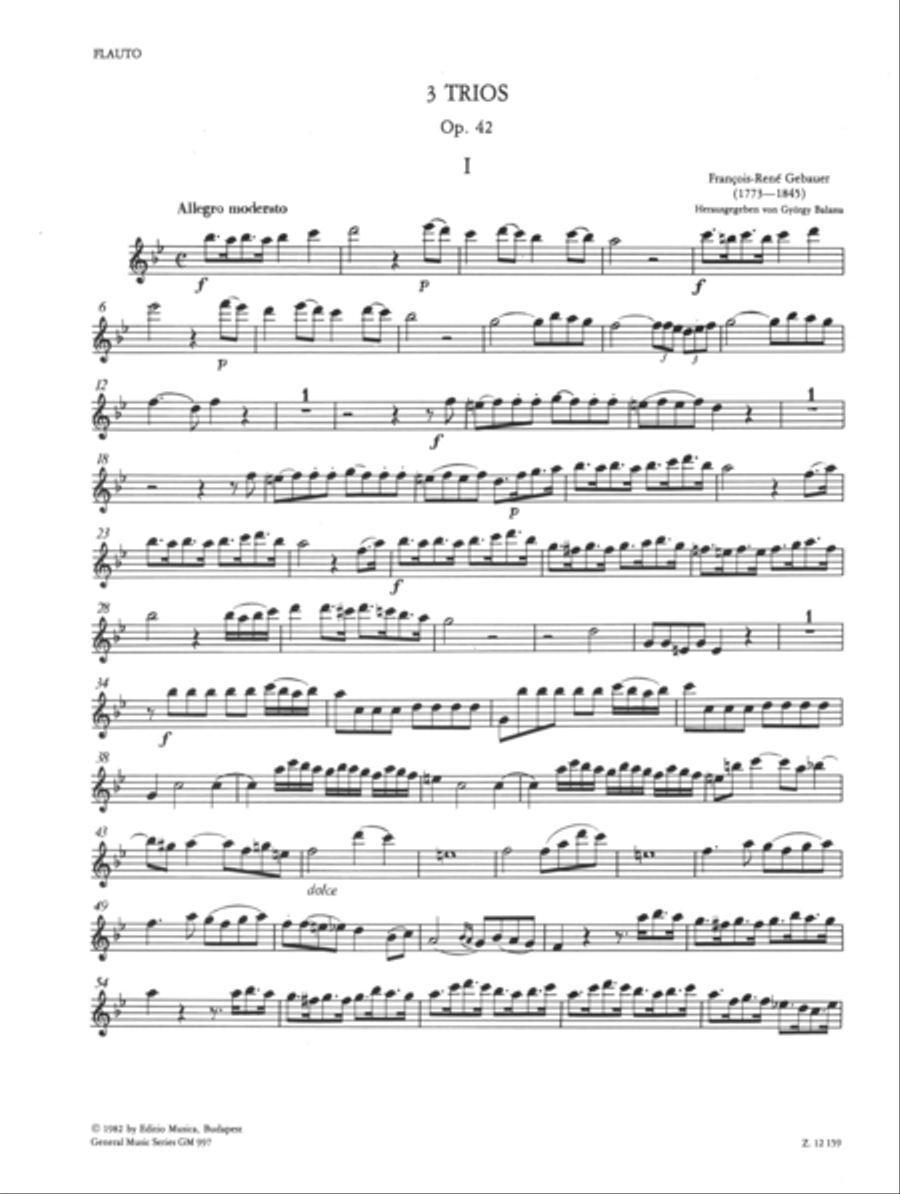 3 Trios for flute, clarinet and bassoon