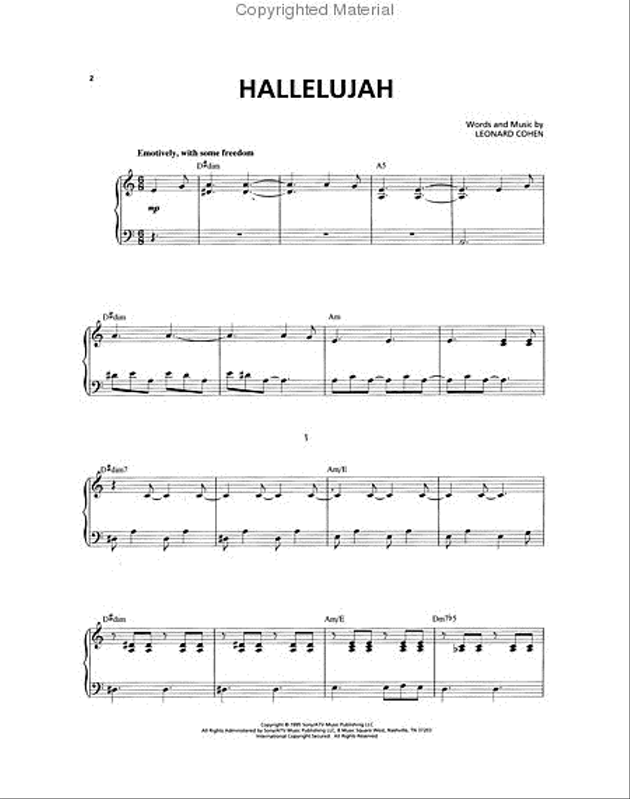 Hallelujah Hallelujah Voice scores gallery preview page 2