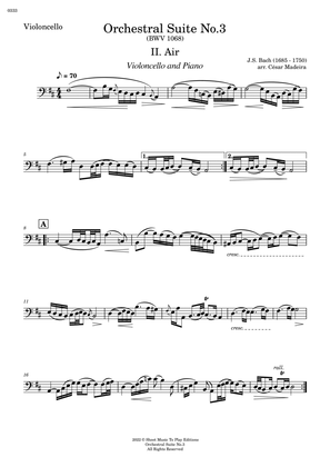 Air on G String - Cello and Piano (Individual Parts)