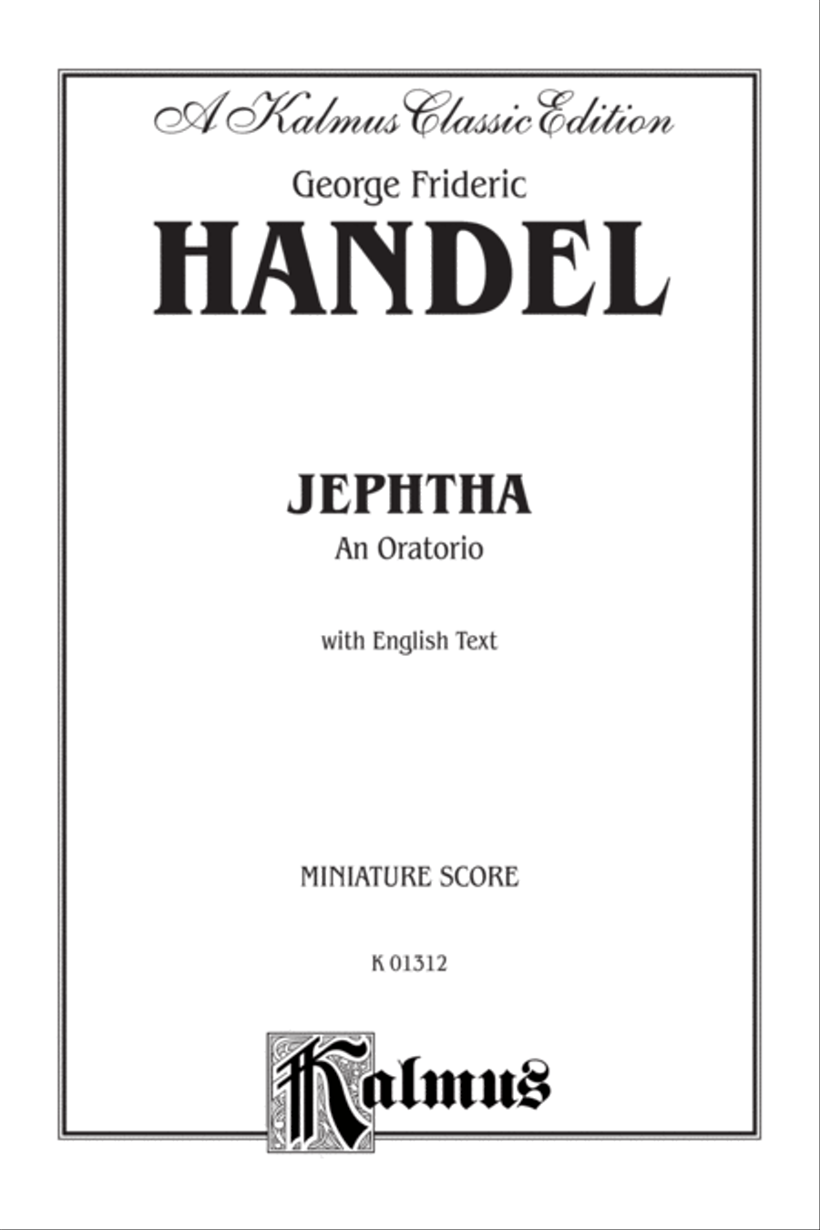 Jephtha (1752) 4-Part scores gallery preview page 2