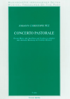 Book cover for Concerto pastorale fur Altblockflote und Streicher