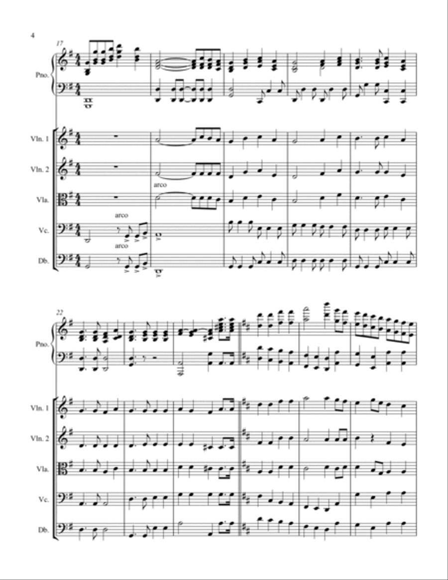 The National Anthem of South Africa, Nkosi Sikelel' iAfrika (Piano Sextet) Small Ensemble scores gallery preview page 4