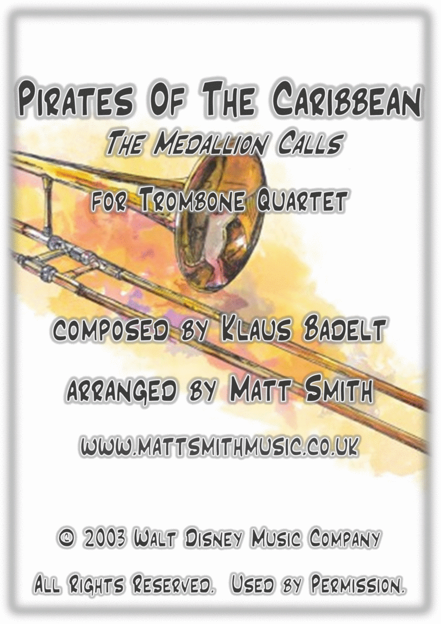The Medallion Calls Trombone Solo scores gallery preview page 1