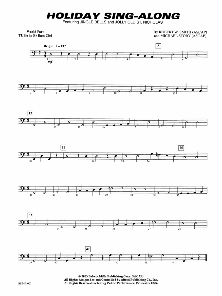 Holiday Sing-Along: WP E-flat Tuba B.C.