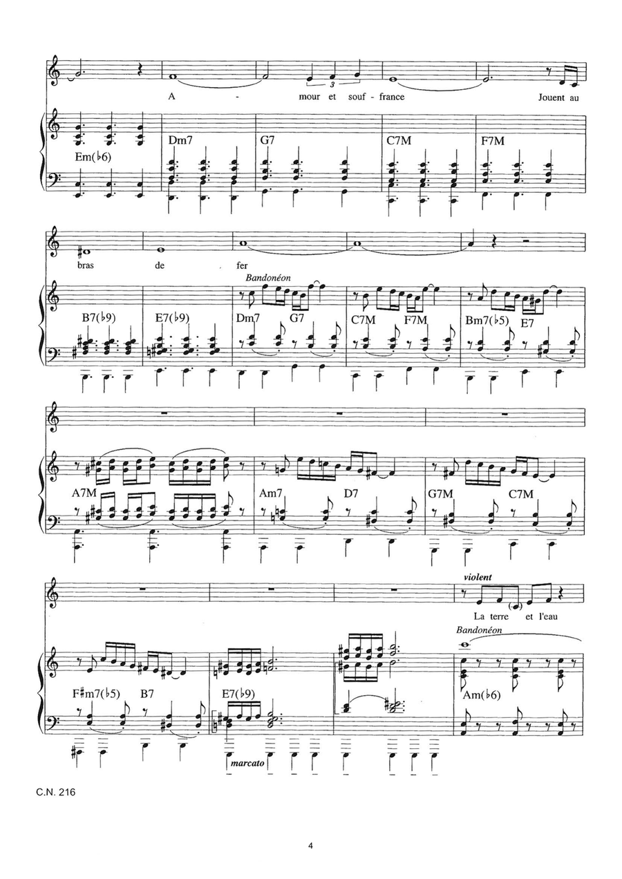 Vie Violence Vie Violence Piano, Vocal scores gallery preview page 4
