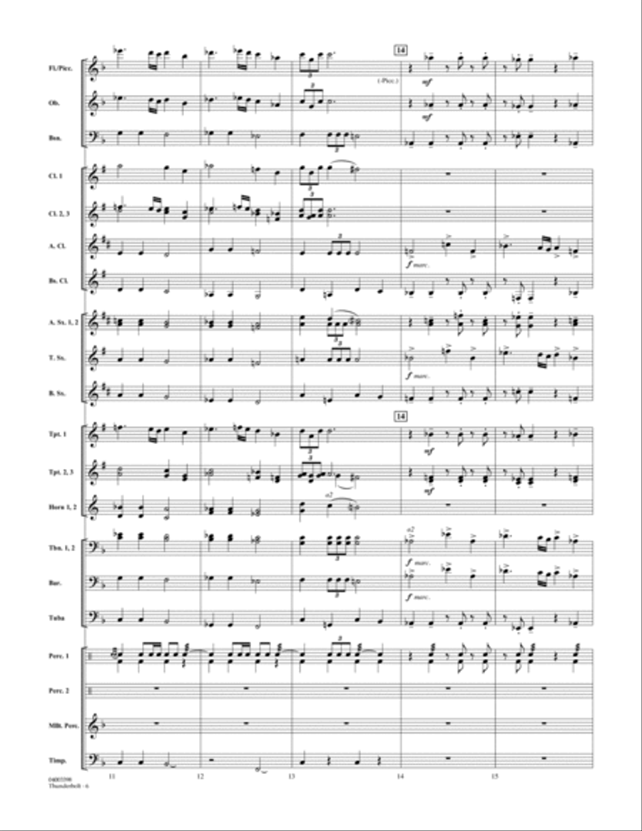 Thunderbolt (A P-47 Tribute) - Conductor Score (Full Score) Concert Band scores gallery preview page 6