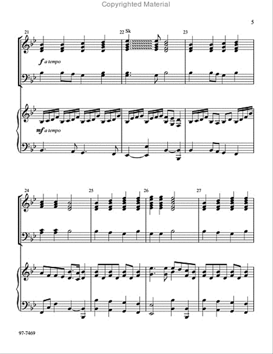 Lenten Folio for Handbells and Piano Handbell Choir scores gallery preview page 5