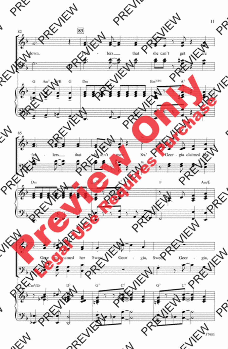 Sweet Georgia Brown Sweet Georgia Brown 4-Part scores gallery preview page 11