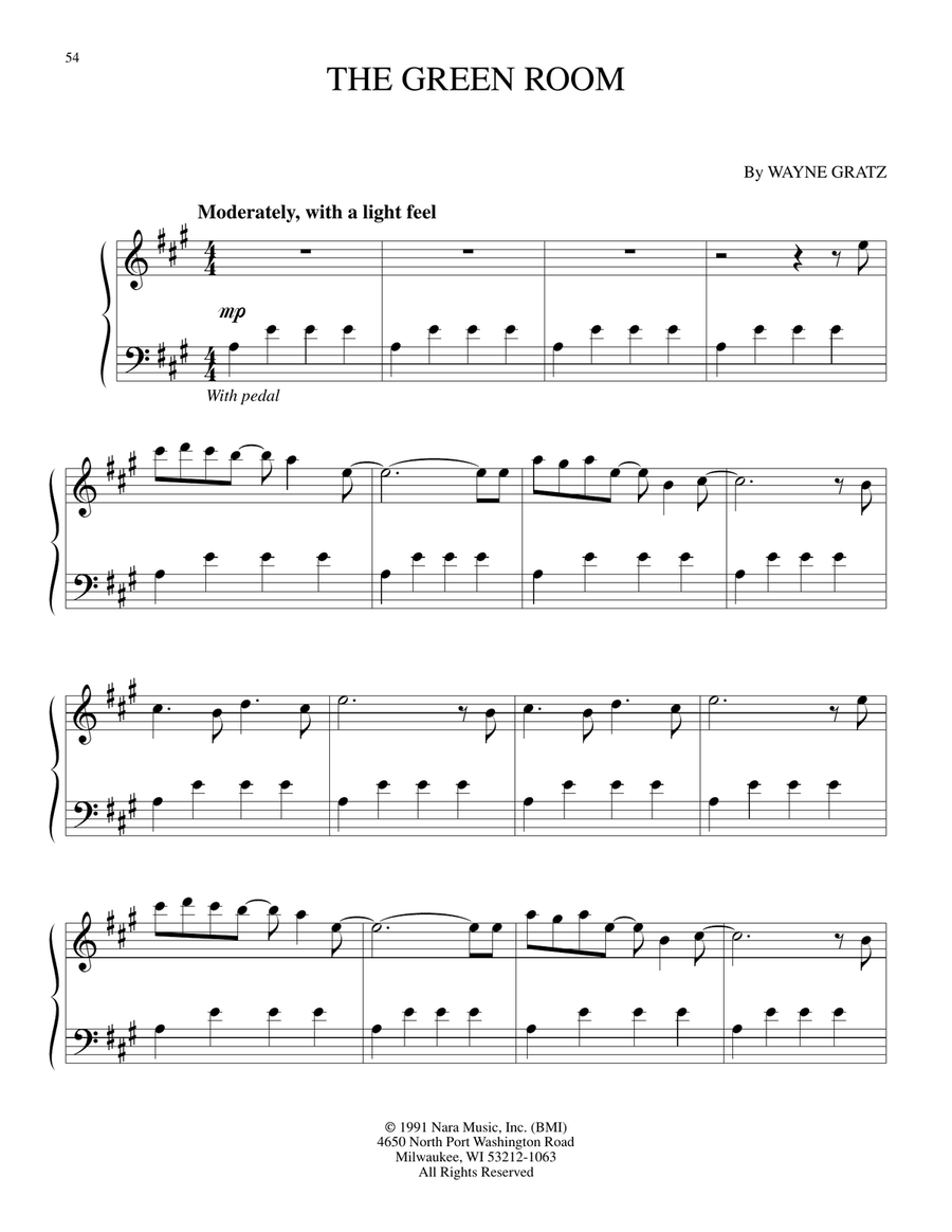 The Green Room The Green Room Piano Solo scores gallery preview page 1
