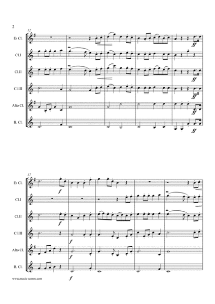 Rondeau - Bridal Fanfare - Clarinet Sextet - Bb major image number null