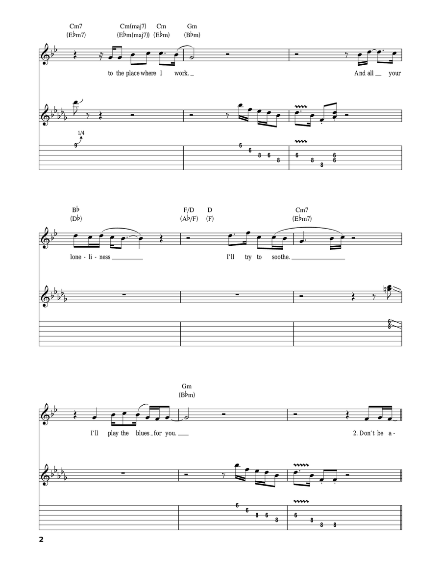 I'll Play The Blues For You Acoustic Guitar scores gallery preview page 2