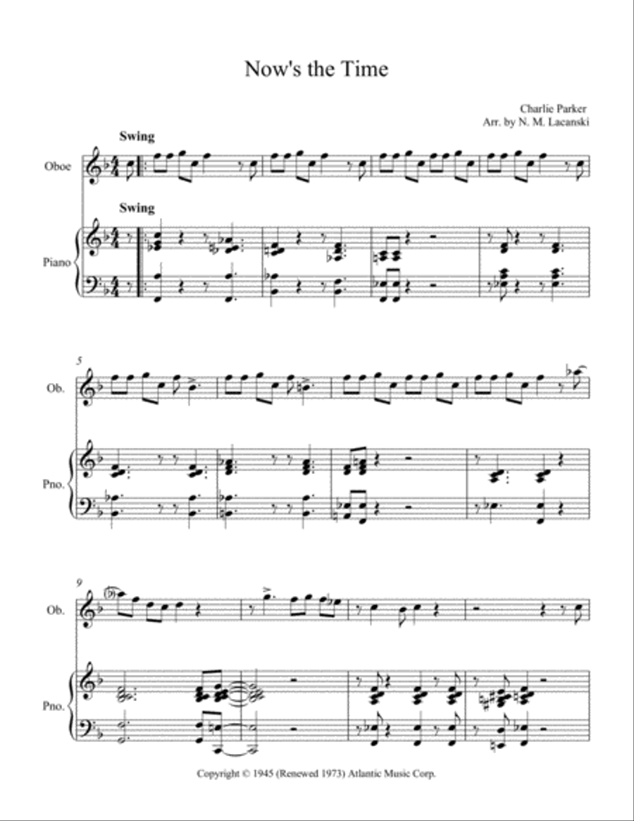 Now's The Time Piano scores gallery preview page 2