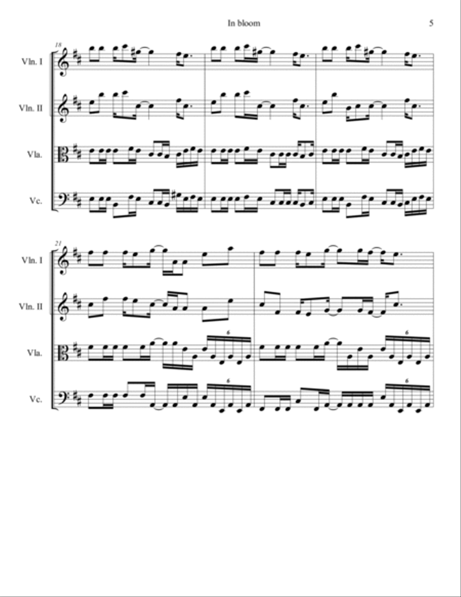 In Bloom String Quartet scores gallery preview page 5