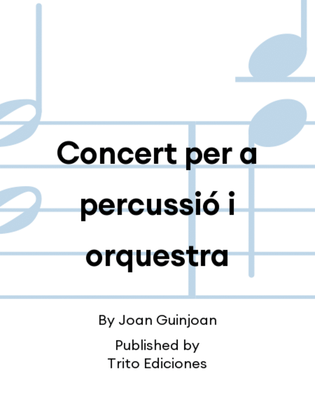 Concert per a percussió i orquestra