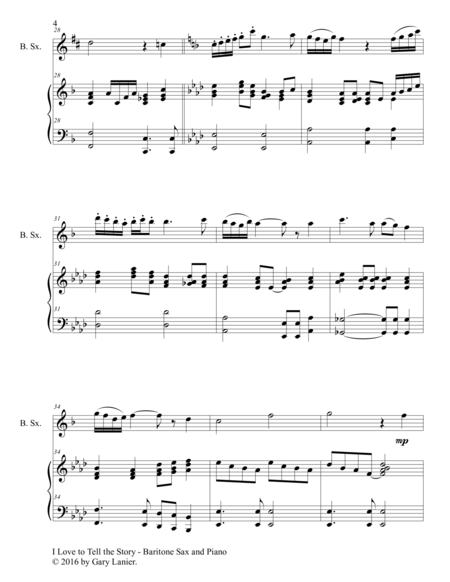 Gary Lanier: 3 BEAUTIFUL HYMNS, Set V (Duets for Baritone Sax & Piano) image number null