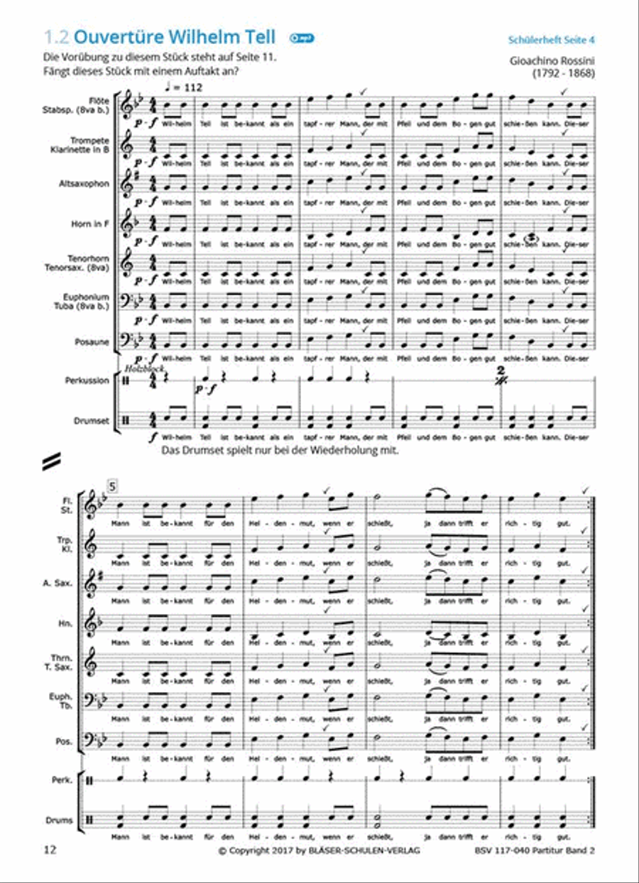 Gemeinsam Lernen und Spielen Band 2 Concert Band scores gallery preview page 2