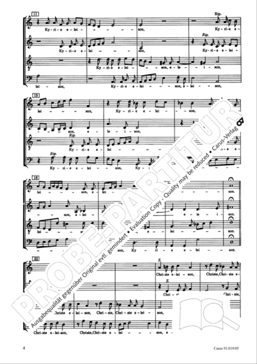 Non sine quare 4-Part scores gallery preview page 4