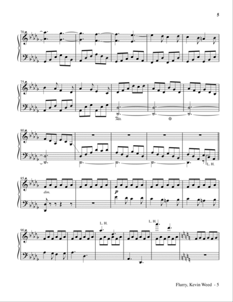 Flurry Piano Solo scores gallery preview page 5