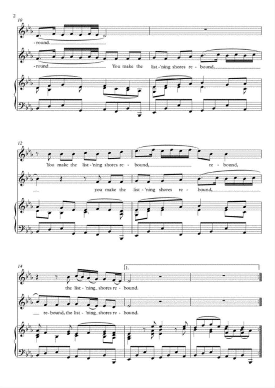 Sound The Trumpet - Come Ye Sons Of Art (Eb Major) Sound The Trumpet - Come Ye Sons Of Art (Eb Major) Piano scores gallery preview page 3