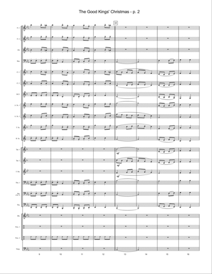 The Good King's Christmas Concert Band scores gallery preview page 3