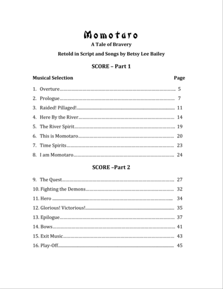 Momotaro - Score Part 1 Piano, Vocal, Guitar scores gallery preview page 2