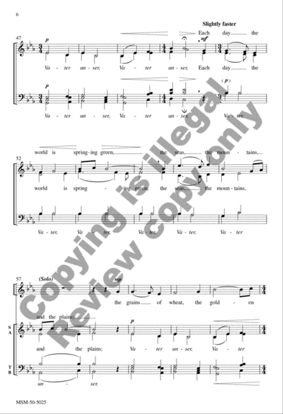 I Rest within God's Gentle Arms (Vater unser) 4-Part scores gallery preview page 6