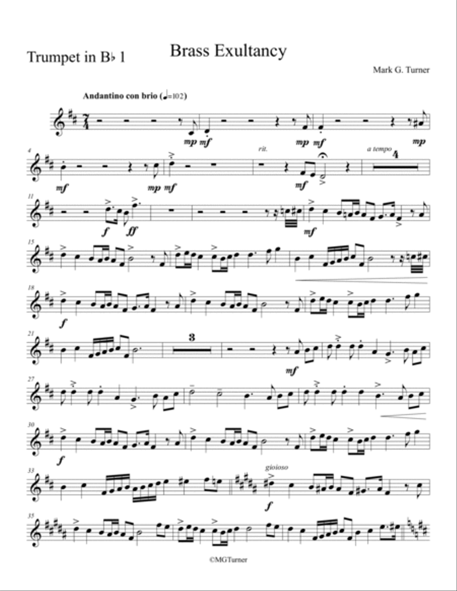 Brass Exultancy Brass Ensemble scores gallery preview page 2