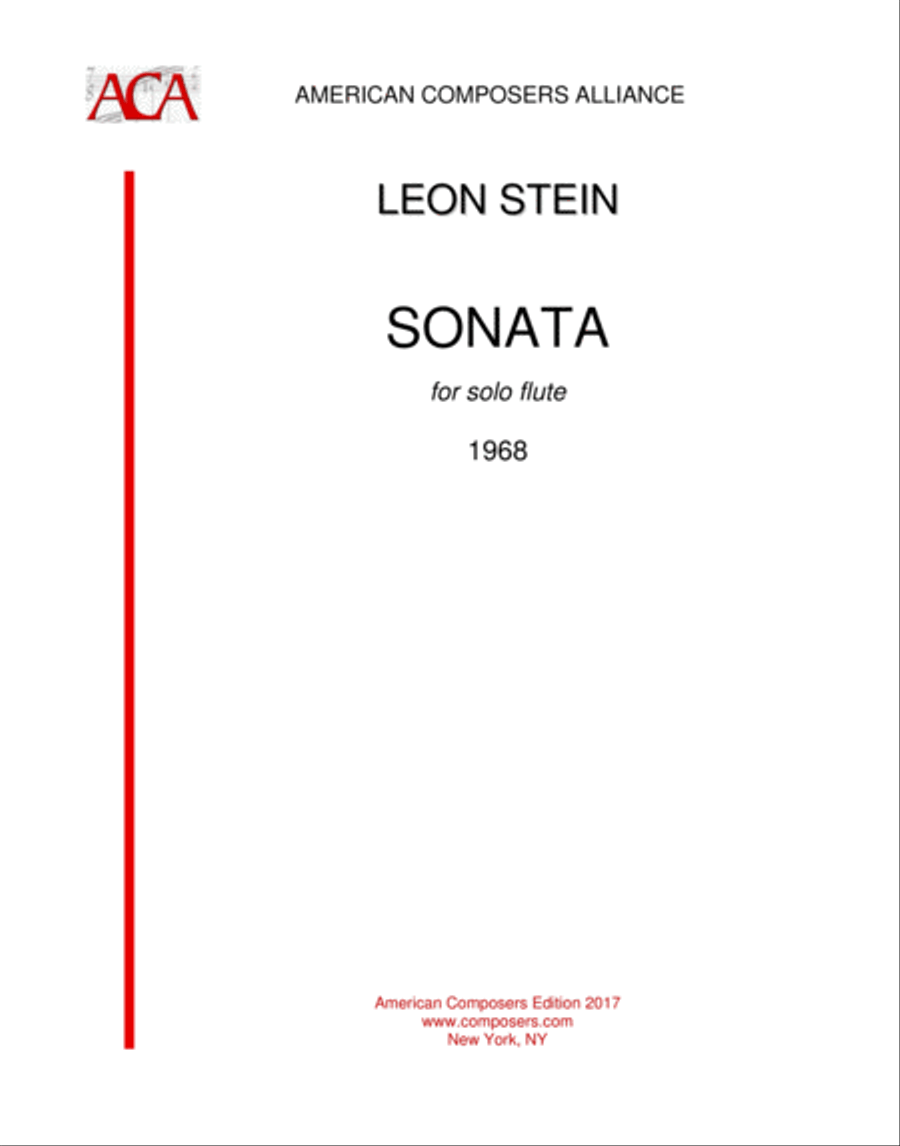 [Stein] Sonata for Solo Flute Flute Solo scores gallery preview page 1
