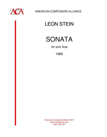 [Stein] Sonata for Solo Flute