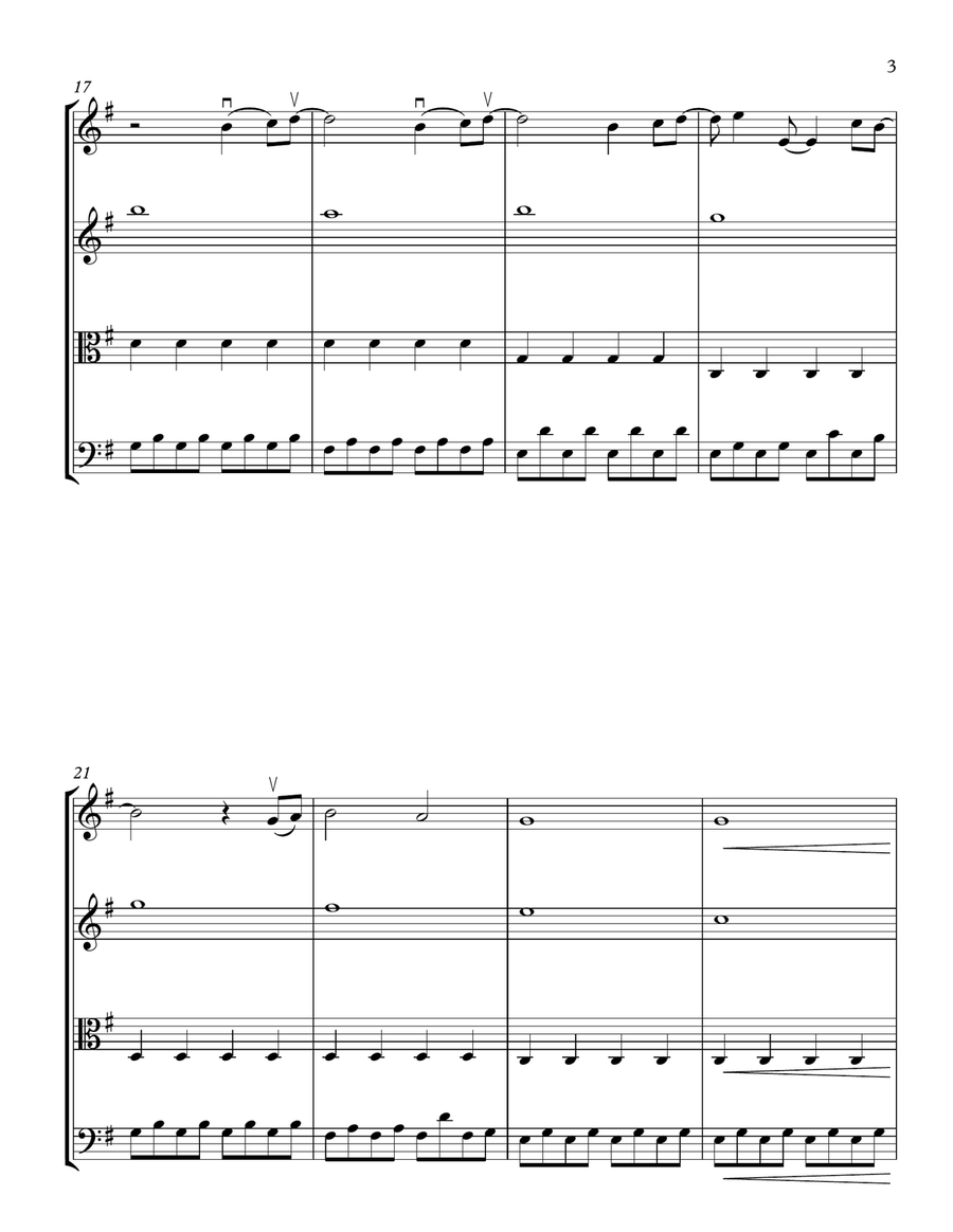 A Million Dreams String Quartet scores gallery preview page 3