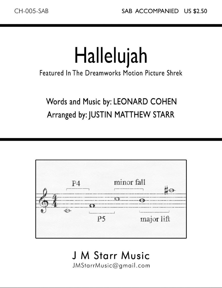 Hallelujah 3-Part scores gallery preview page 1