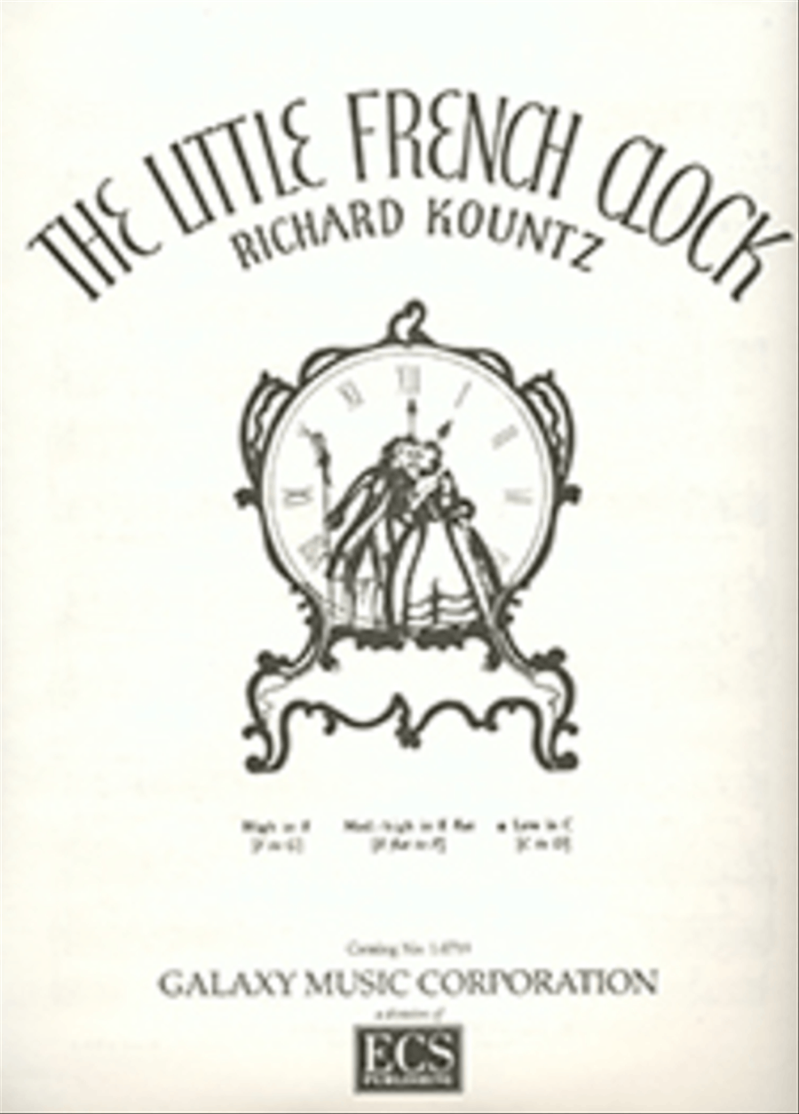 The Little French Clock Low Voice scores gallery preview page 1