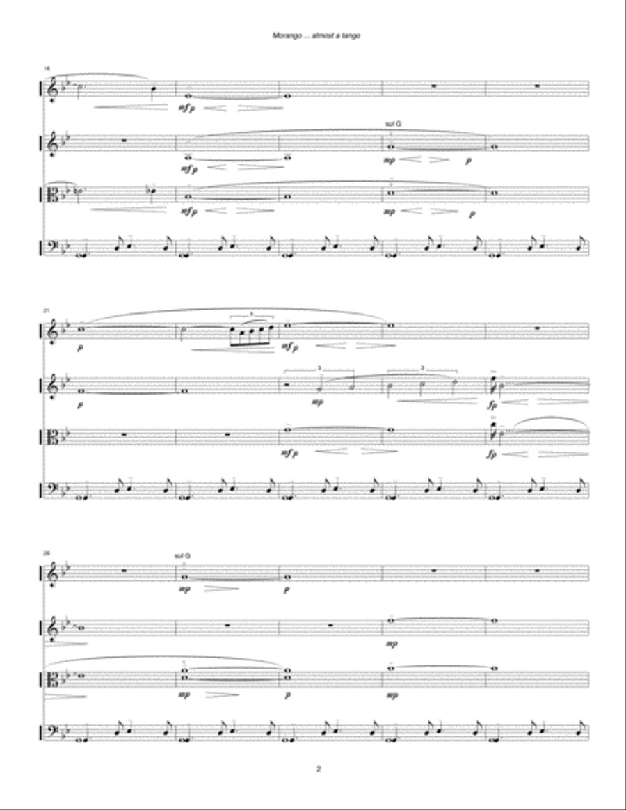 Morango ... almost a tango (1983) full score String Quartet scores gallery preview page 4